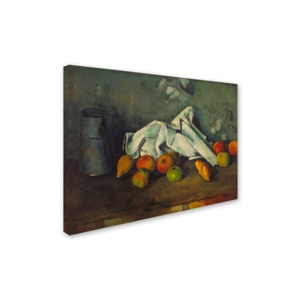 Cezanne 'Milk Can And Apples' Canvas Art,35x47